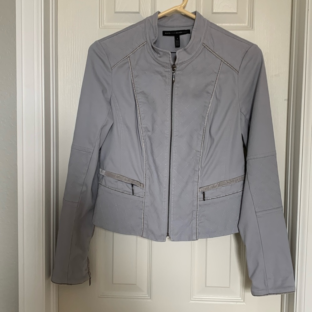 WHBM light gray jacket. SZ 4